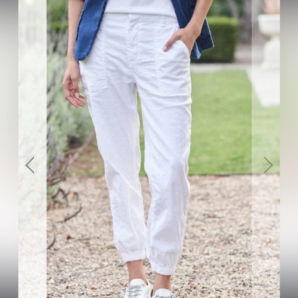 FRANK & EILEEN the Jameson women's‎ 10 Old Money white pants 34in Minimalist